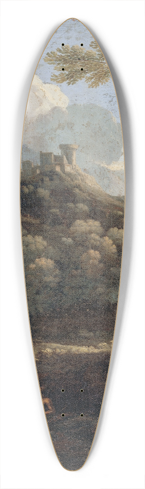 Gaspard Dughet - A Castle in a Wood 39.3 inch art pintail longboard deck