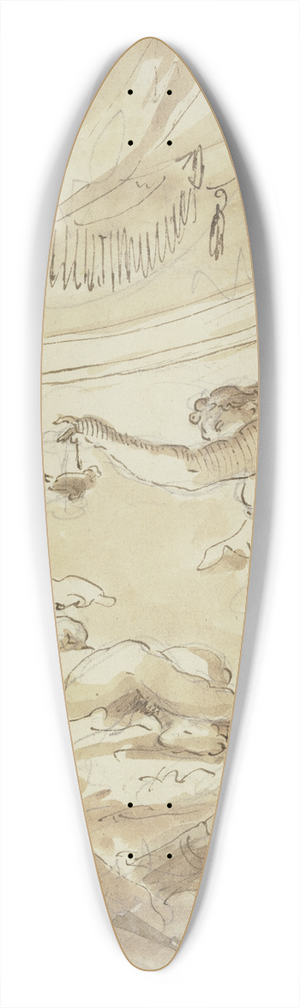 Gaspare Diziani - Cupid and Psyche 39.3 inch art pintail longboard deck