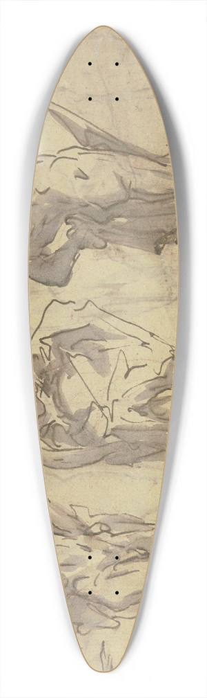 Gaspare Diziani - Five statues 39.3 inch art pintail longboard deck