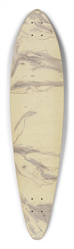 Gaspare Diziani - Four statues 39.3 inch art pintail longboard deck