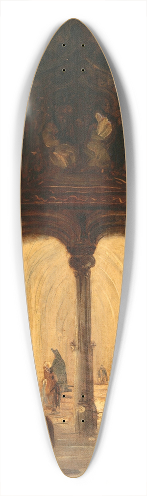 Genaro Prez Villaamil - Interior de Iglesia 39.3 inch art pintail longboard deck