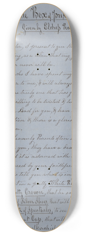 American 20th Century - Shaker Visionary Image 8.25 inch art skate deck