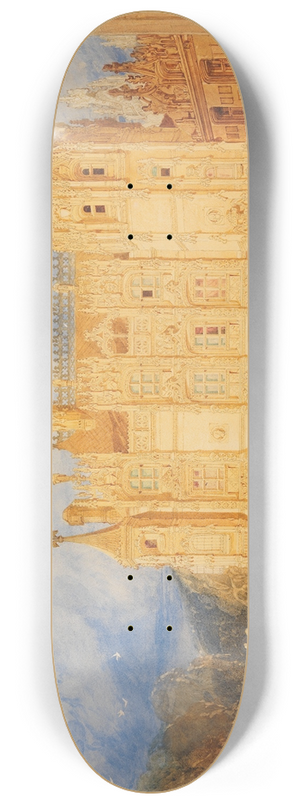 John Sell Cotman - The Abbatial House, Abbey of St. Ouen, Rouen 8.25 inch art skate deck