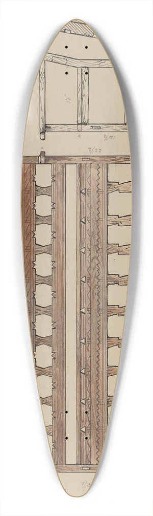 Geoffrey Holt - Mission Bench 39.3 inch art pintail longboard deck