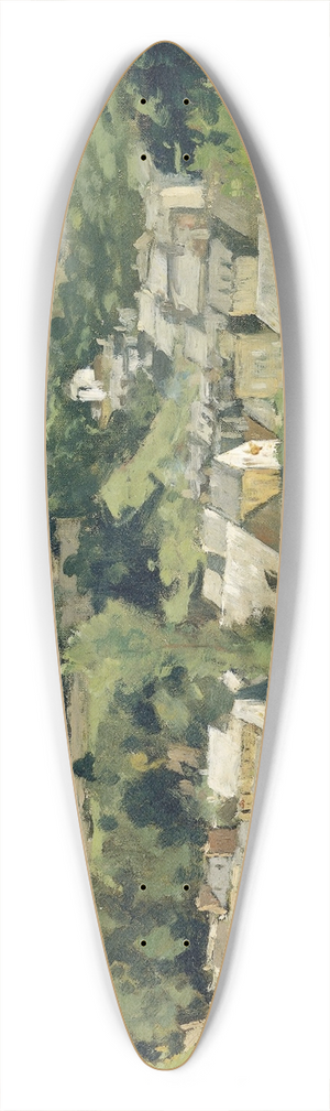 Geo Poggenbeek - View of Dinant 39.3 inch art pintail longboard deck