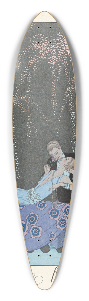 George Barbier - Le Feu (Fire) 39.3 inch art pintail longboard deck