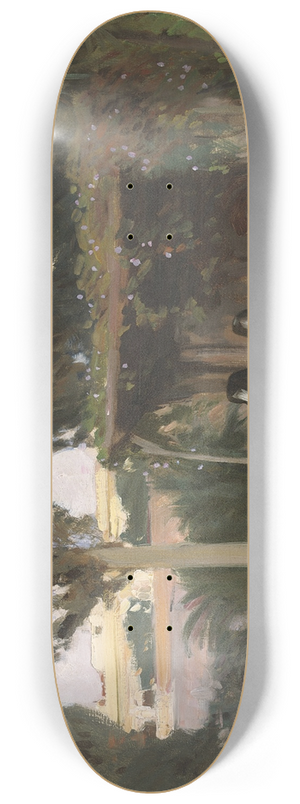 John Singer Sargent - A shaded pathway in the Orient 8.25 inch art skate deck