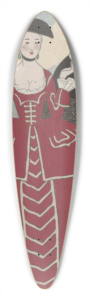 George Barbier - Travestissement daprs Longhi 39.3 inch art pintail longboard deck