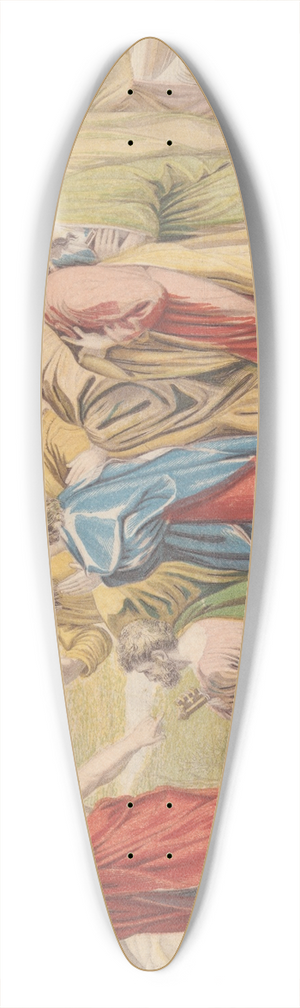 George Baxter - Christs Charge to Peter 39.3 inch art pintail longboard deck