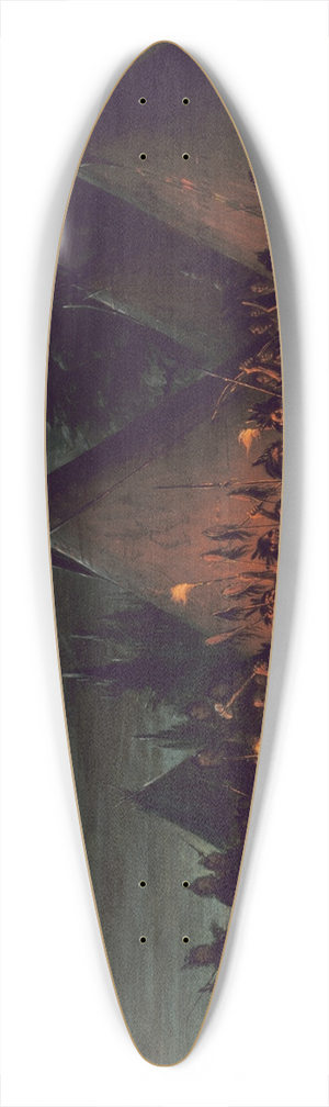 George Catlin - Scalp Dance, Sioux 39.3 inch art pintail longboard deck