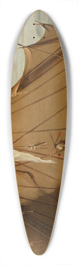 George Catlin - Sioux Dog Feast 39.3 inch art pintail longboard deck