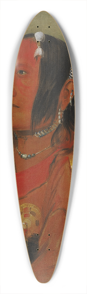George Catlin - Wi-jn-jon, Pigeons Egg Head (The Light), a Distinguished Young Warrior 39.3 inch art pintail longboard deck