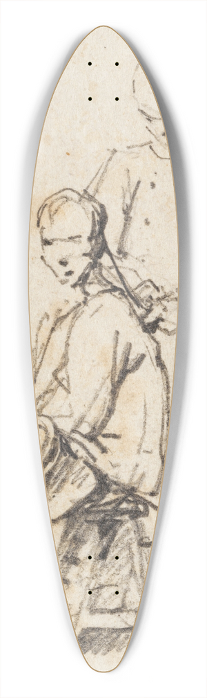 George Chinnery - A Chinese Barber 39.3 inch art pintail longboard deck