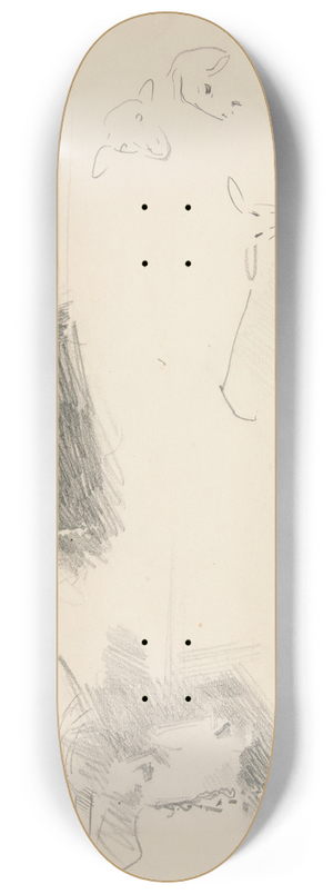 John Singer Sargent - Cows andSheep 8.25 inch art skate deck