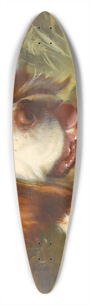 George Earl - A Brittany spaniel 39.3 inch art pintail longboard deck