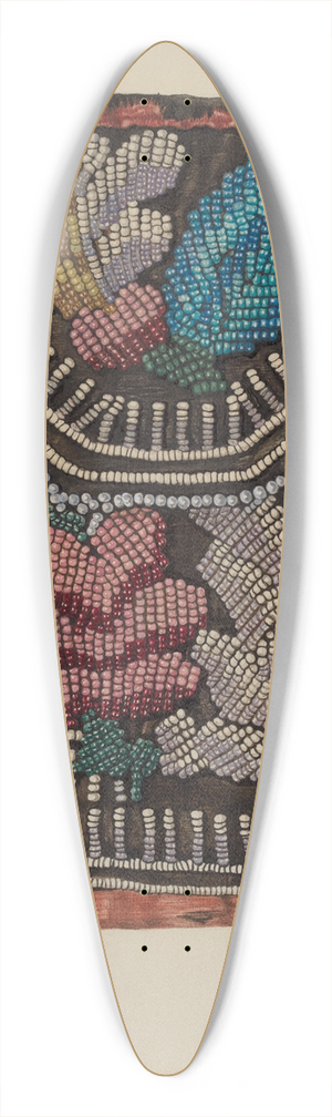 George E. Rhone - Beaded Bag 39.3 inch art pintail longboard deck