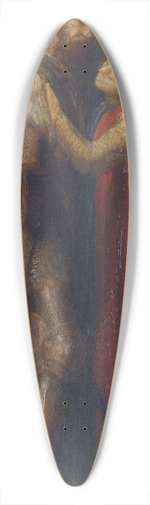 George Frederic Watts - Knight And Maiden 39.3 inch art pintail longboard deck