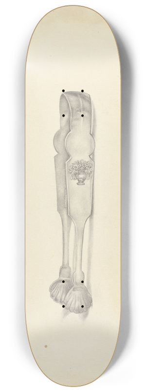 American 20th Century - Silver Sugar Tongs 8.25 inch art skate deck
