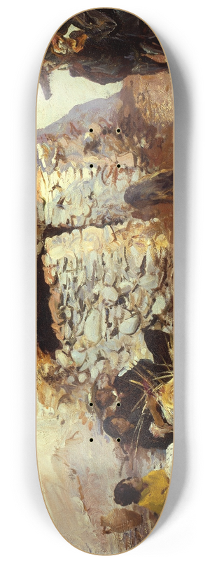 John Singer Sargent - Gypsy Encampment 8.25 inch art skate deck