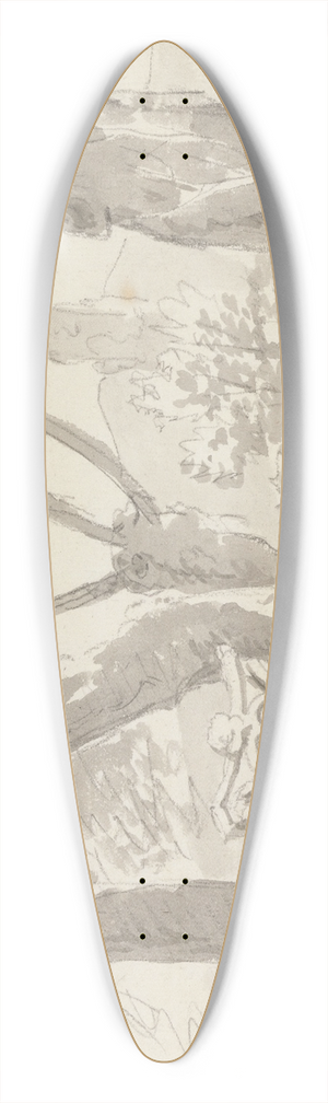 George Howland Beaumont - Mount Palatine 39.3 inch art pintail longboard deck