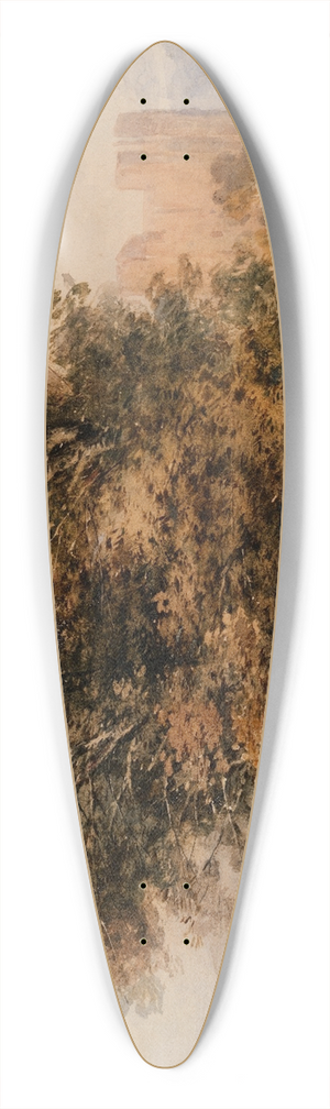 George Howse - Rochester Bridge and Castle, Kent 39.3 inch art pintail longboard deck