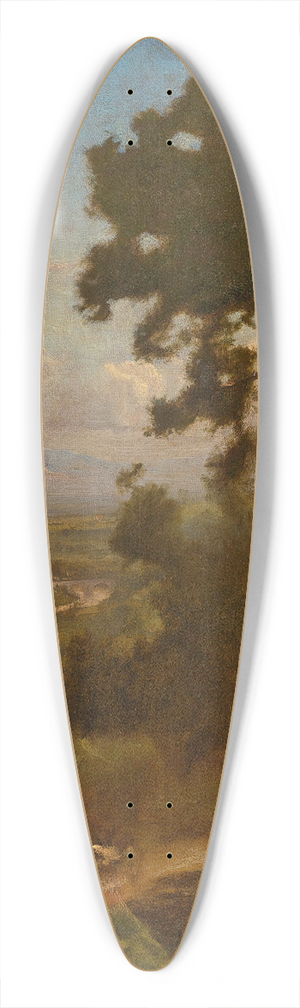 George Inness - Valley Near Perugia 39.3 inch art pintail longboard deck