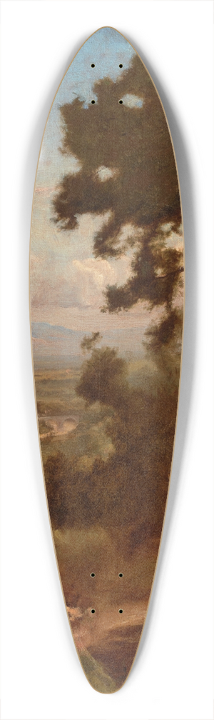 George Inness - Valley Near Perugia 39.3 inch art pintail longboard deck