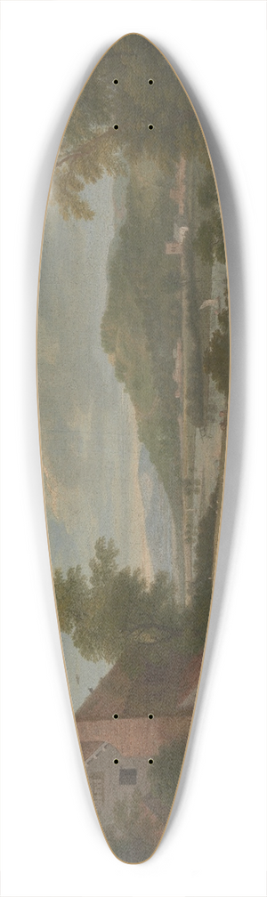 George Lambert - Landscape with Farmworkers 39.3 inch art pintail longboard deck