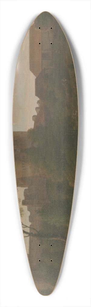 George Lambert - Saltwood Castle 39.3 inch art pintail longboard deck