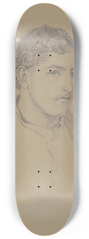 John Singer Sargent - Man with Curly Hair 8.25 inch art skate deck