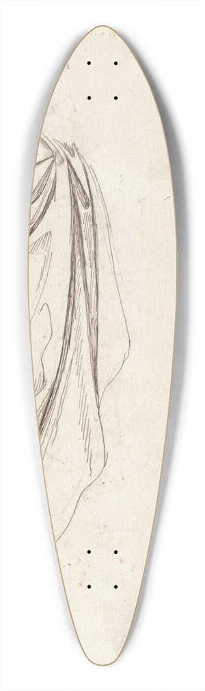 George Romney - Standing Figure and Seated Figure 39.3 inch art pintail longboard deck