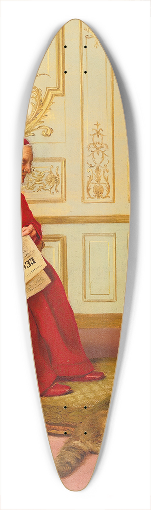 Georges Croegaert - Distractions 39.3 inch art pintail longboard deck