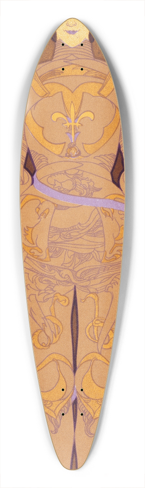 Georges de Feure - A Jeanne Darc 39.3 inch art pintail longboard deck