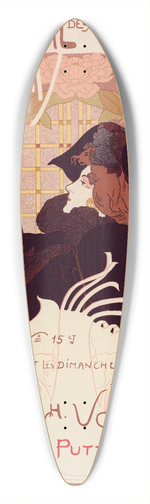Georges de Feure - Journal Des Ventes 39.3 inch art pintail longboard deck