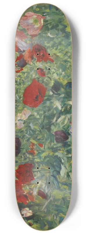 John Singer Sargent - Poppies (A Study of Poppies for Carnation, Lily, Lily, Rose) 8.25 inch art skate deck