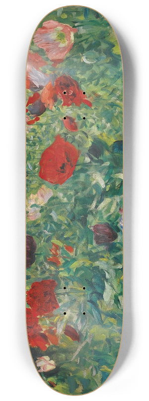John Singer Sargent - Poppies 8.25 inch art skate deck