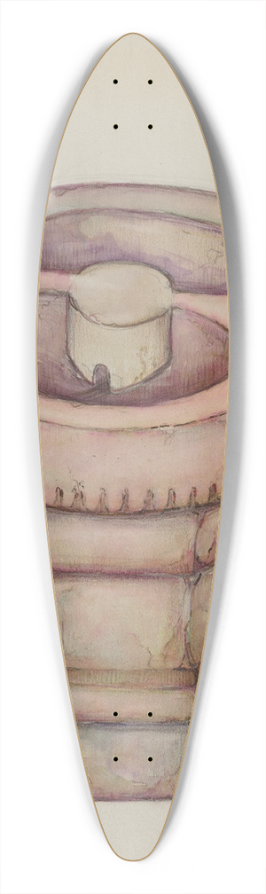 George Seideneck - Baptismal Font 39.3 inch art pintail longboard deck