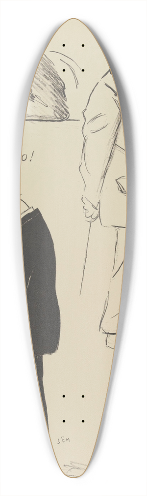 Georges Goursat (Sem) - Banco 39.3 inch art pintail longboard deck