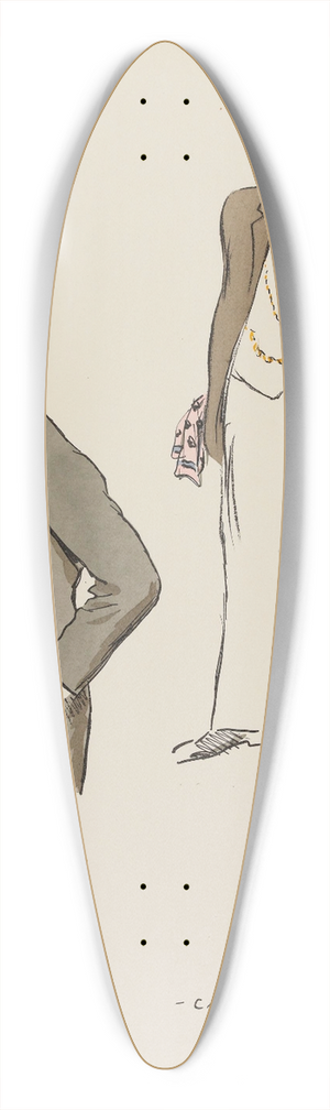 Georges Goursat (Sem) - Cacao et Macoco 39.3 inch art pintail longboard deck