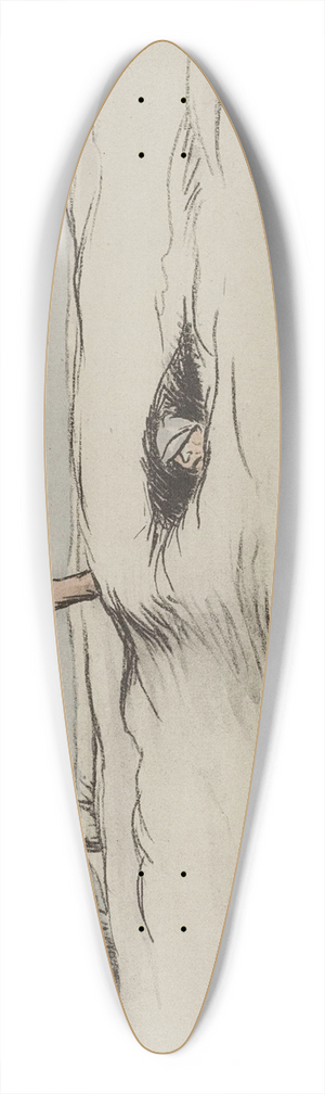 Georges Goursat (Sem) - Champagne 39.3 inch art pintail longboard deck