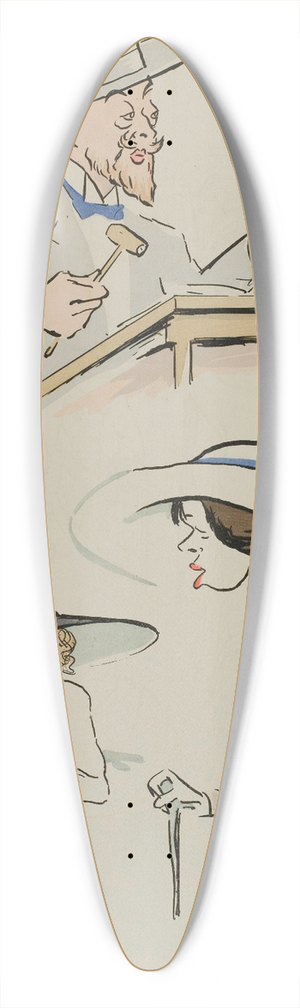 Georges Goursat (Sem) - Chri Halbronn, Mme dArtex, Mme Brighton 39.3 inch art pintail longboard deck