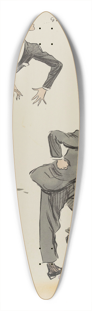 Georges Goursat (Sem) - Do it! Do it! 39.3 inch art pintail longboard deck