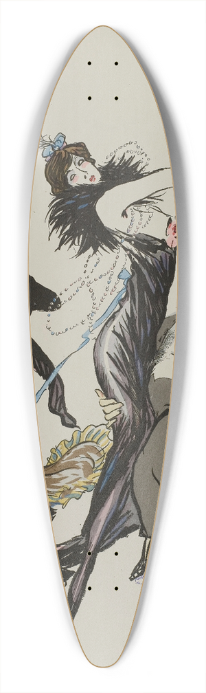 Georges Goursat (Sem) - le noble faubourg 39.3 inch art pintail longboard deck