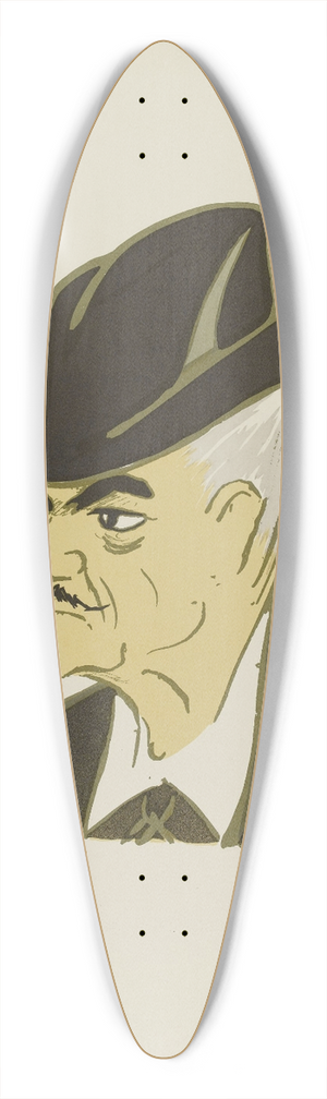 Georges Goursat (Sem) - Melle Garibaldi 39.3 inch art pintail longboard deck