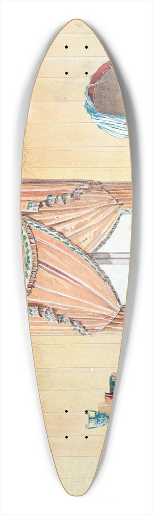 Georges Rmon - Chambre Empire 39.3 inch art pintail longboard deck