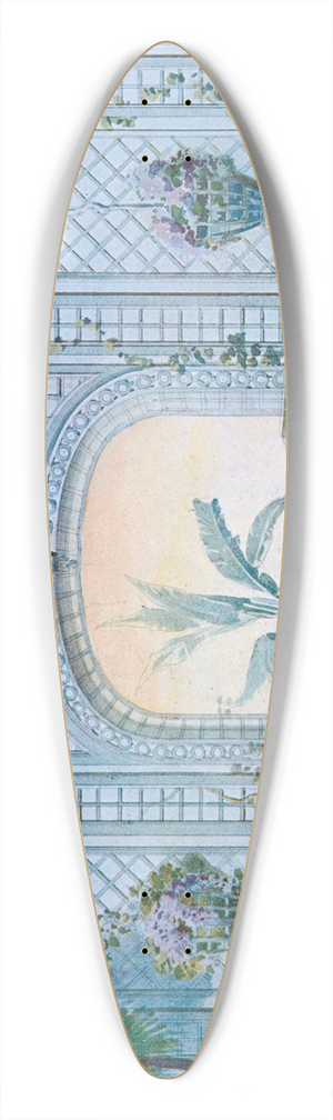 Georges Rmon - Serre en treillage. 39.3 inch art pintail longboard deck