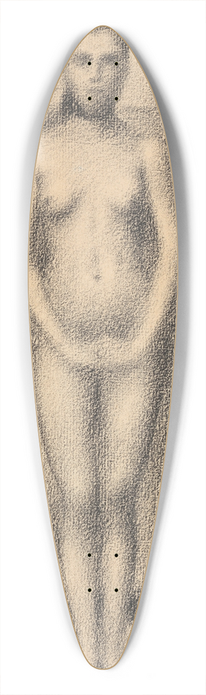 Georges Seurat - Study for Poseuses 39.3 inch art pintail longboard deck