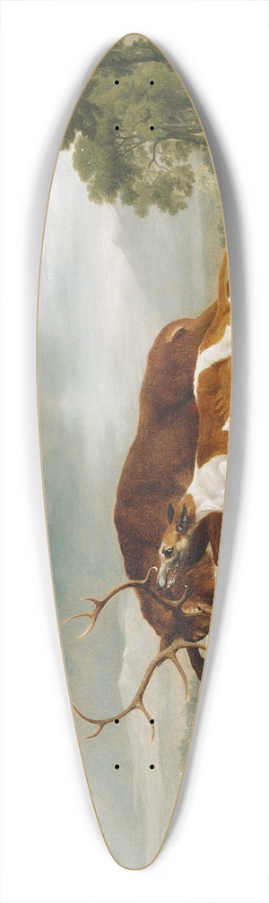 George Stubbs - Hound Coursing a Stag 39.3 inch art pintail longboard deck