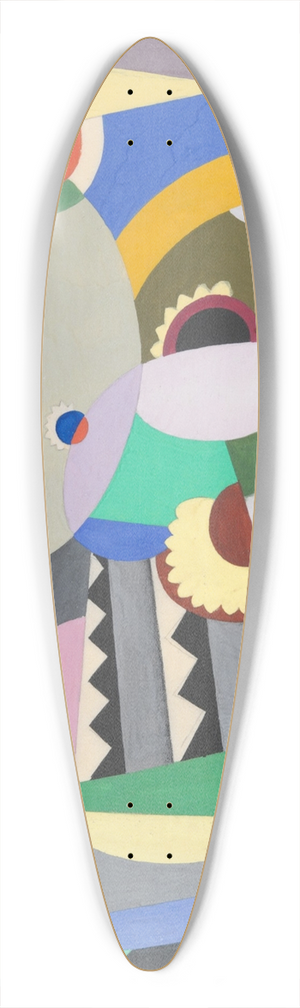 Georges Valmier - Composition 39.3 inch art pintail longboard deck