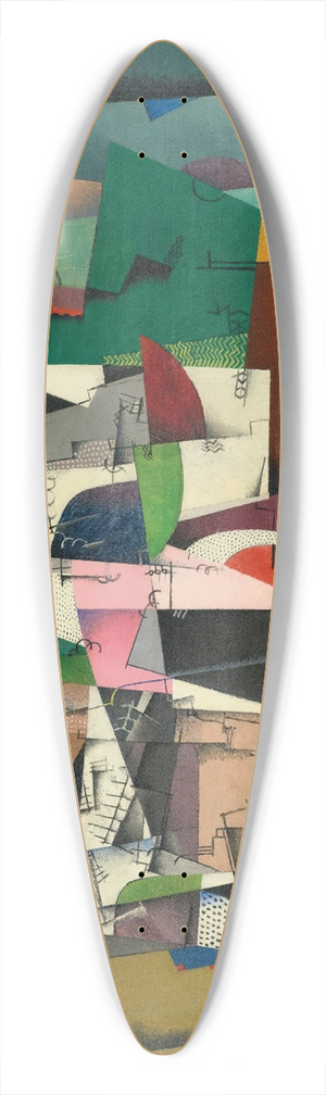 Georges Valmier - LE PIANO 39.3 inch art pintail longboard deck